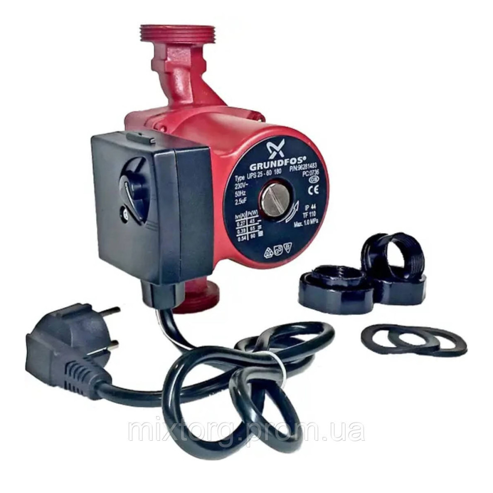 Насос циркуляційний Grundfos — UPS 25/60 — 180 ( Сербія) Насос циркуляційний Grundfos — UPS 25/60 — 180 ( Сербія)