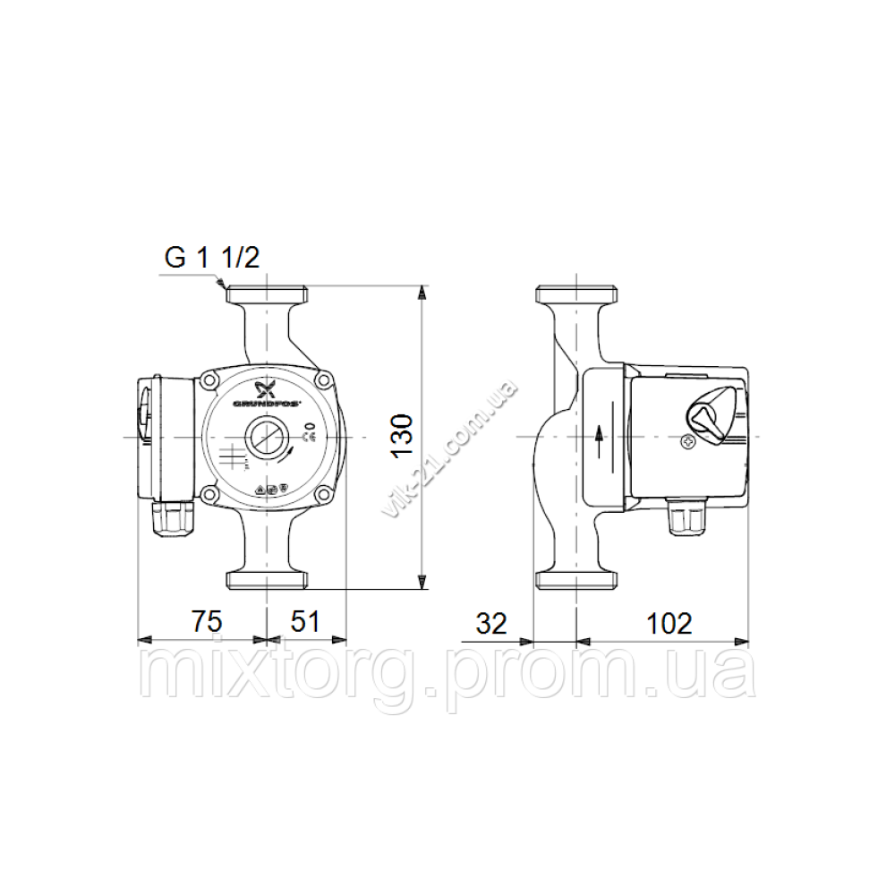 Циркуляций насос для опалення Grundfos UPS 25-40 130 оригінал Данія! Циркуляций насос для опалення Grundfos UPS 25-40 130 оригінал Данія!