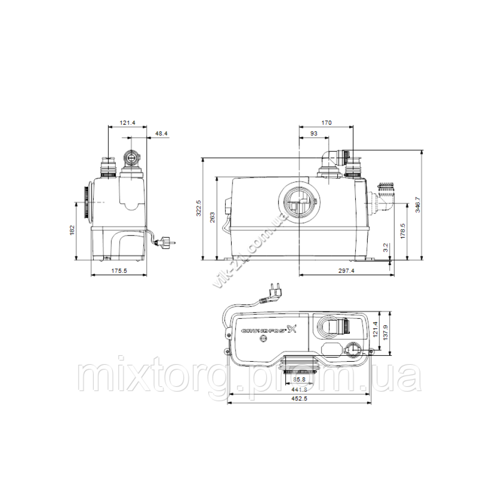 Grundfos Sololift2 WC-1 (Грундфос Сололіфт 2) оригінал Grundfos Sololift2 WC-1 (Грундфос Сололіфт 2) оригінал
