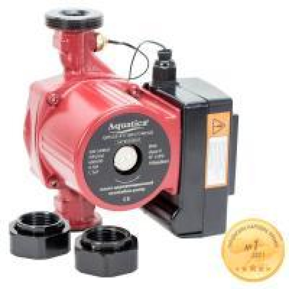 Насос циркуляційний з термодатчиком 65Вт Hmax 4м Qmax 63л/хв Ø1½" 180мм+гайки Ø1" AQUATICA (774012) Насос циркуляційний з термодатчиком 65Вт Hmax 4м Qmax 63л/хв Ø1½" 180мм+гайки Ø1" AQUATICA (774012)