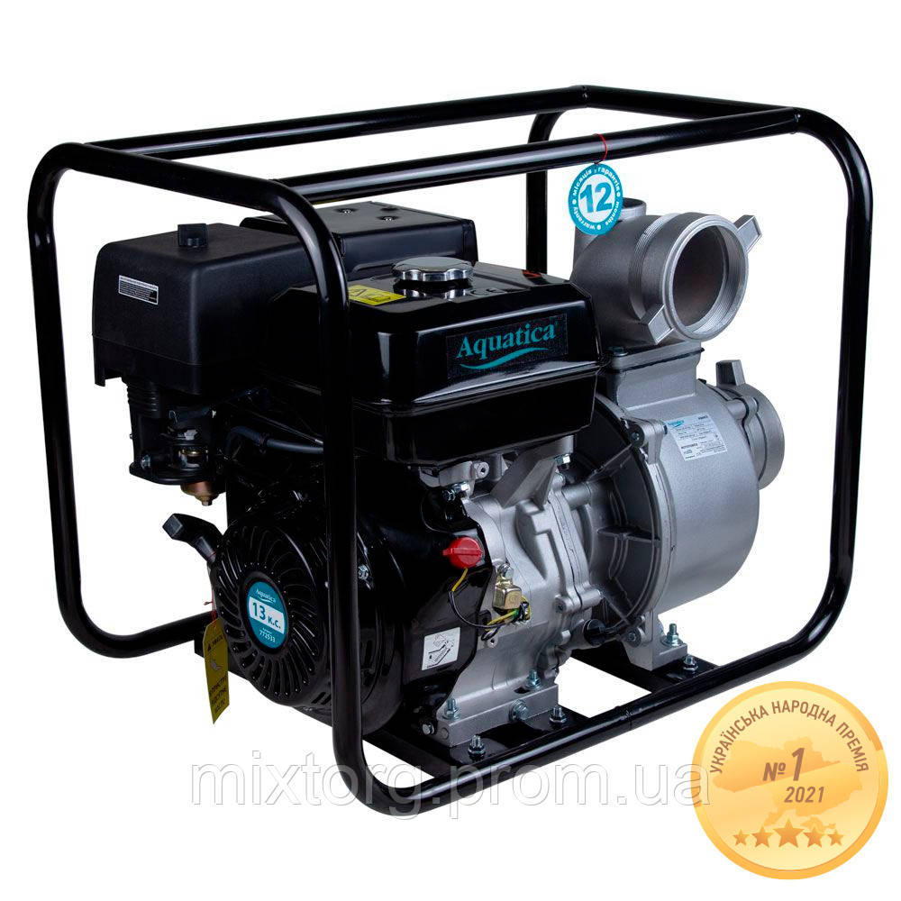 Мотопомпа 18 к.с. Hmax 35м Qmax 120м³/год (4-х тактний) AQUATICA AQ60CX (772533) Мотопомпа 18 к.с. Hmax 35м Qmax 120м³/год (4-х тактний) AQUATICA AQ60CX (772533)