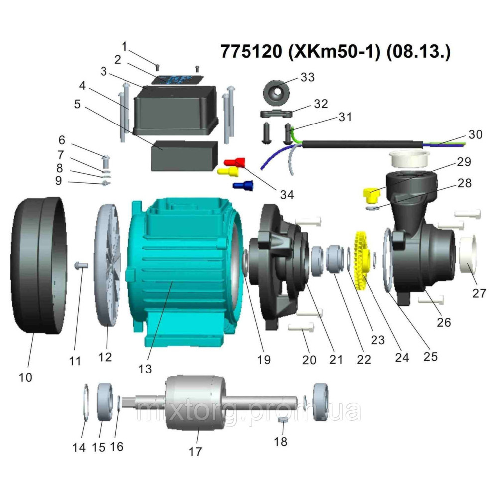 Насос вихровий 0.11кВт Hmax 23м Qmax 25л/хв LEO XKm50-1 (775120) Насос вихровий 0.11кВт Hmax 23м Qmax 25л/хв LEO XKm50-1 (775120)