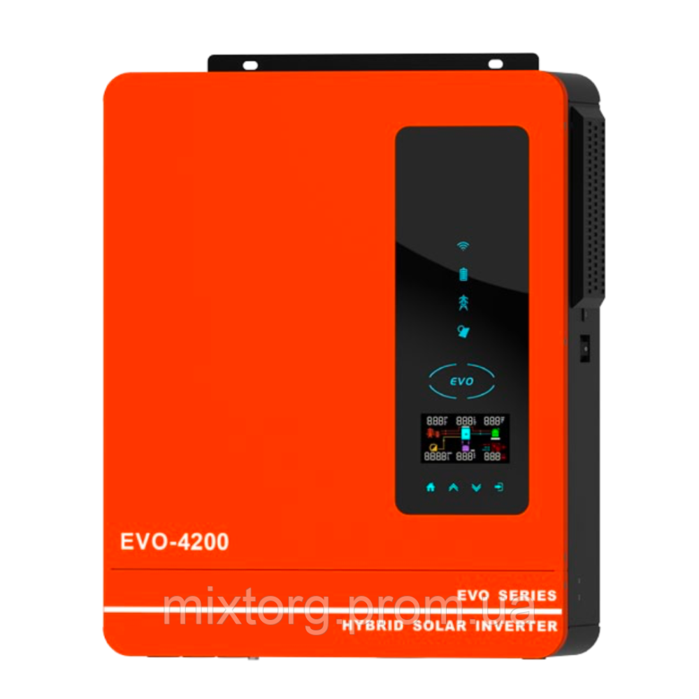 Інвертор гібридний Solar EVO4200Вт/24В, 100А (Wi-Fi) "ARUNA" Інвертор гібридний Solar EVO4200Вт/24В, 100А (Wi-Fi) "ARUNA"
