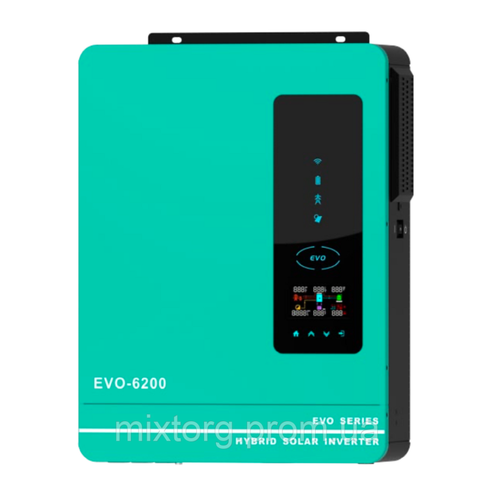 Інвертор гібридний Solar EVO6200Вт/48В, 100А (Wi-Fi) "ARUNA" Інвертор гібридний Solar EVO6200Вт/48В, 100А (Wi-Fi) "ARUNA"