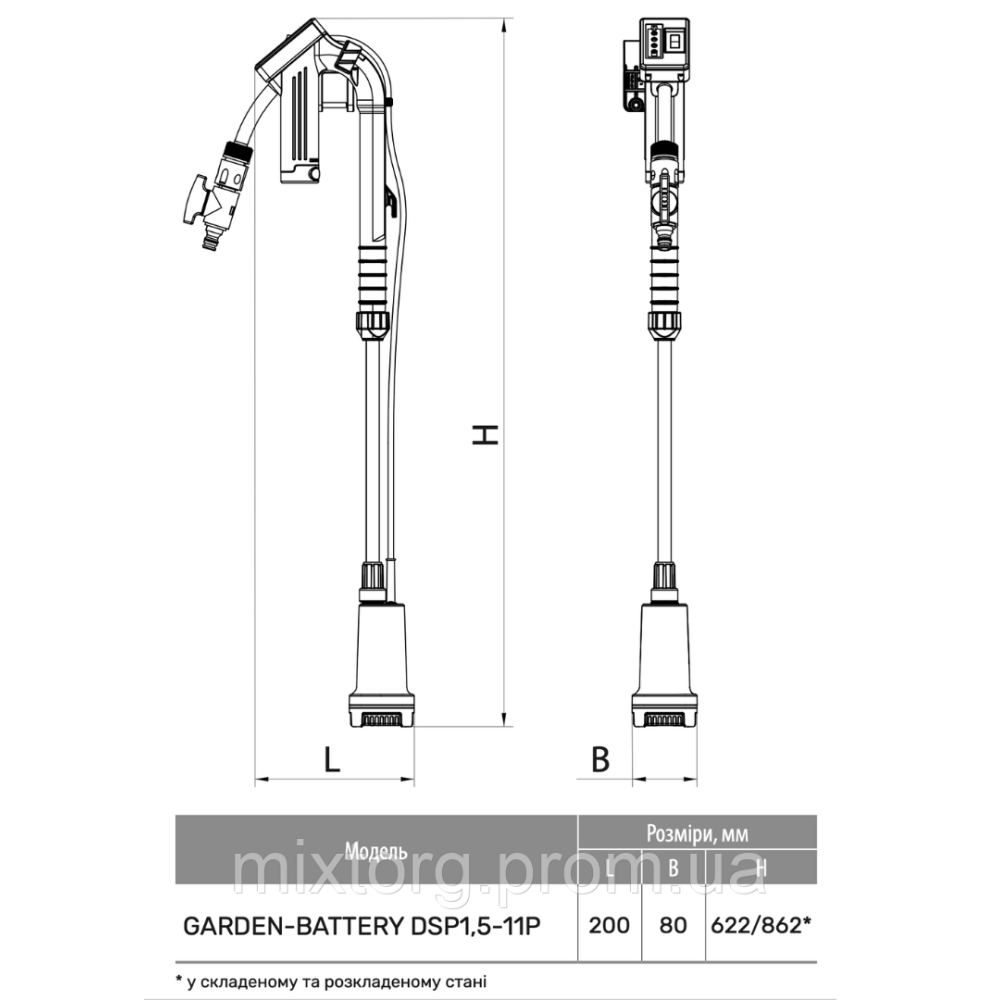 Занурювальний насос GARDEN-BATTERY DSP 1,5-11P (акум., заряд. пристрій) "NPO" Занурювальний насос GARDEN-BATTERY DSP 1,5-11P (акум., заряд. пристрій) "NPO"