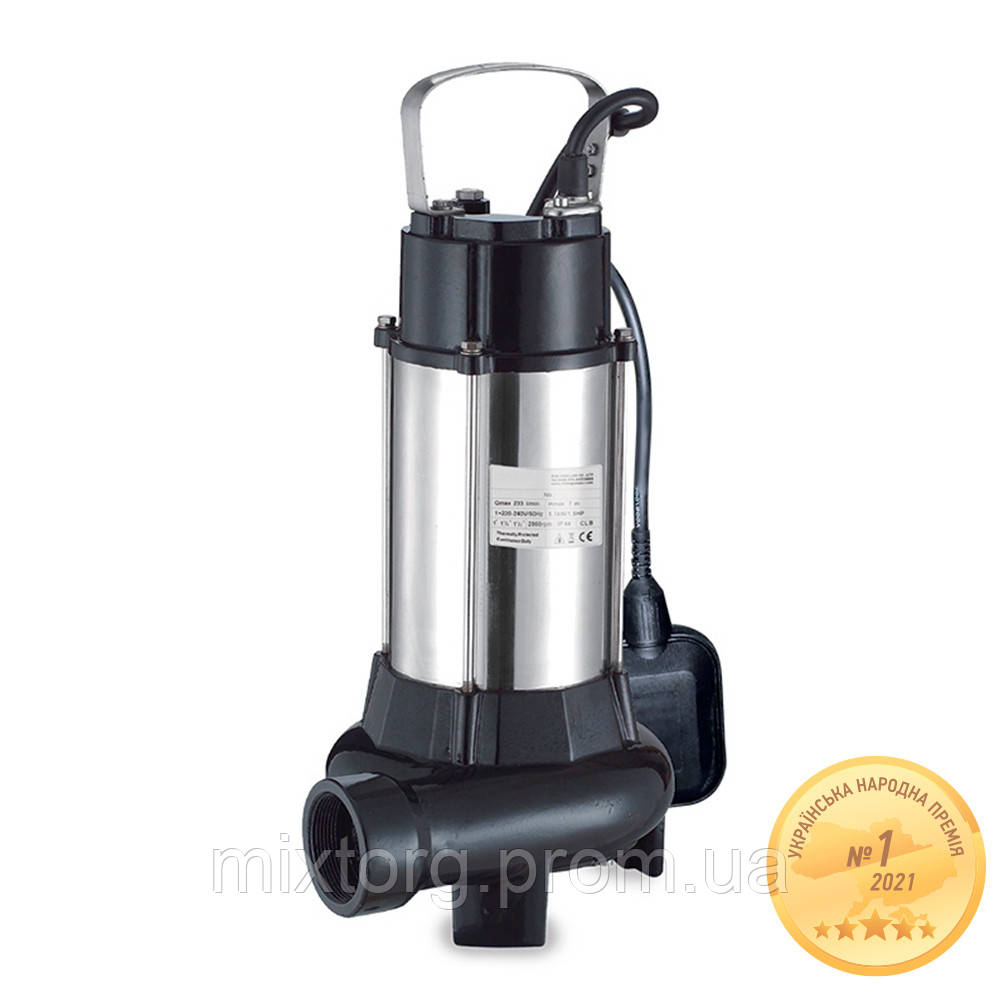 Насос каналізаційний 1.1кВт Hmax 7м Qmax 270л/хв (з ножем) AQUATICA (773331) Насос каналізаційний 1.1кВт Hmax 7м Qmax 270л/хв (з ножем) AQUATICA (773331)