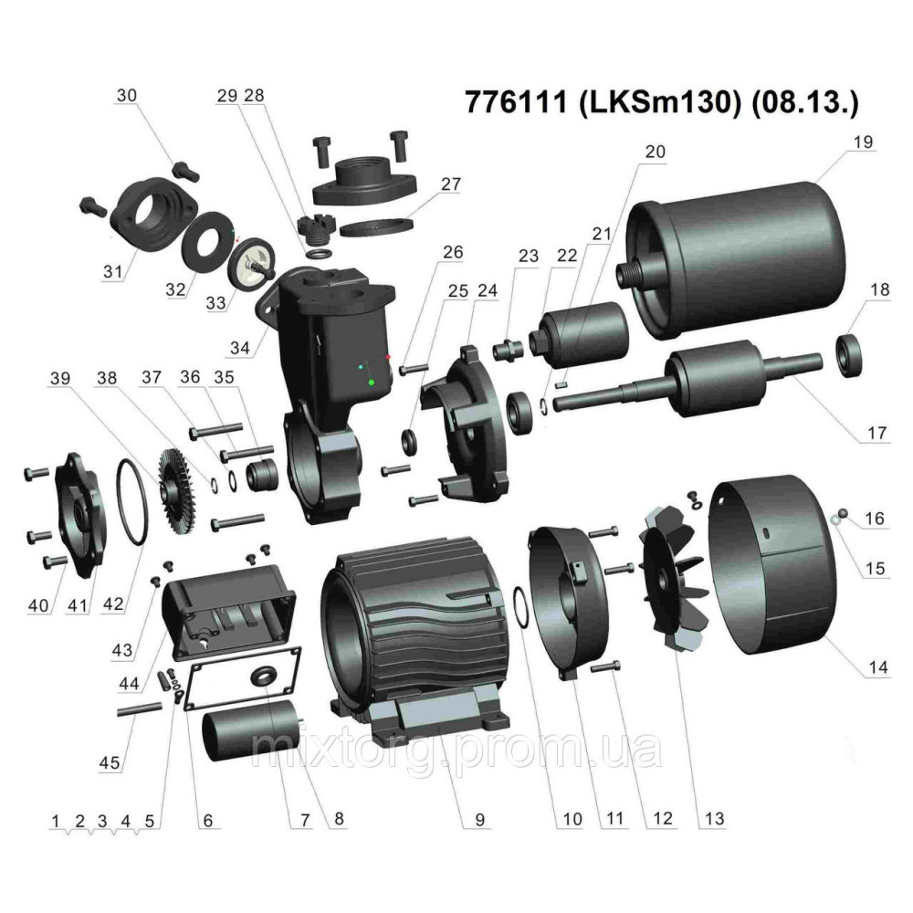 Станція 0.125кВт Hmax 30м Qmax 30л/хв (вихровий насос) 1л LEO LKSm130 (776111) Станція 0.125кВт Hmax 30м Qmax 30л/хв (вихровий насос) 1л LEO LKSm130 (776111)