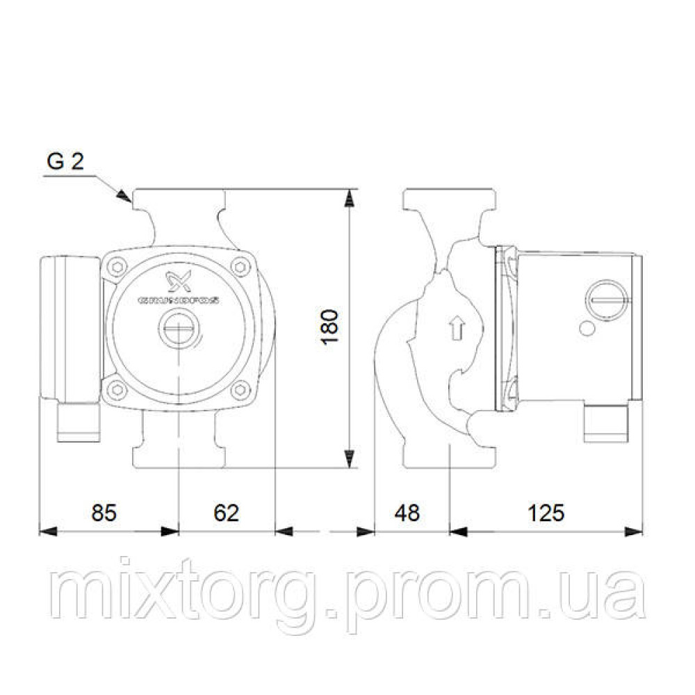 Grundfos UPS 32-80 180 Сербія Grundfos UPS 32-80 180 Сербія