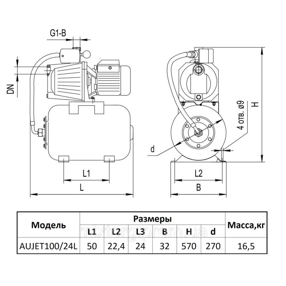 Насосна станція AUJET 100/24L "rudes" Насосна станція AUJET 100/24L "rudes"