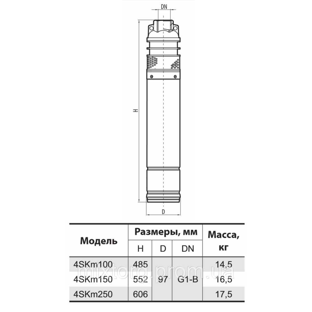 Свердловинний насос 4SKm100 (пульт керування, кабель 15м) "Спрут"
