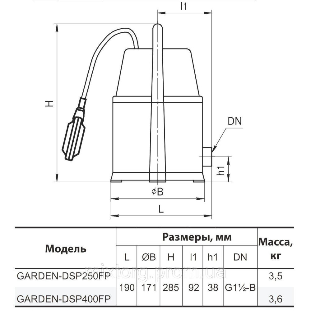 Дренажний насос GARDEN-DSP400FP "NPO" Дренажний насос GARDEN-DSP400FP "NPO"